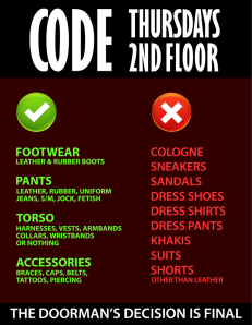 The Eagle NY: Dress Code